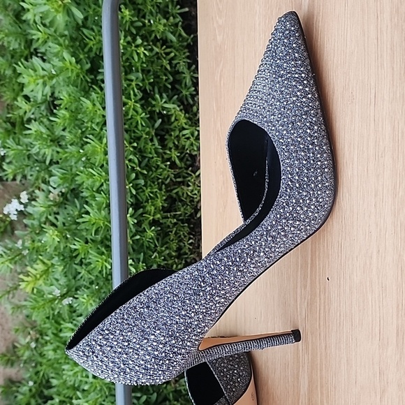 Steve Madden Proper Sequin Studded Gunmetal Silver Heel Size 9 NWOT - Picture 5 of 12